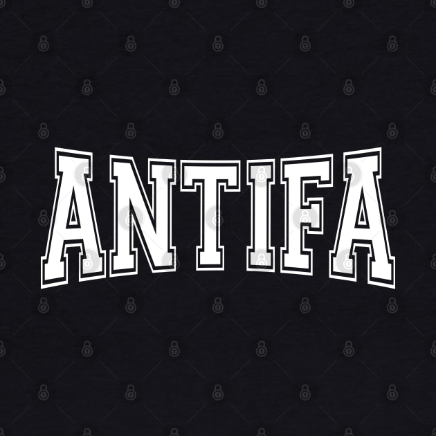 Antifa - Anti-Fascist & Anti-Nationalist White Text Design by DefyTee